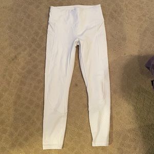 Lululemon white running tights